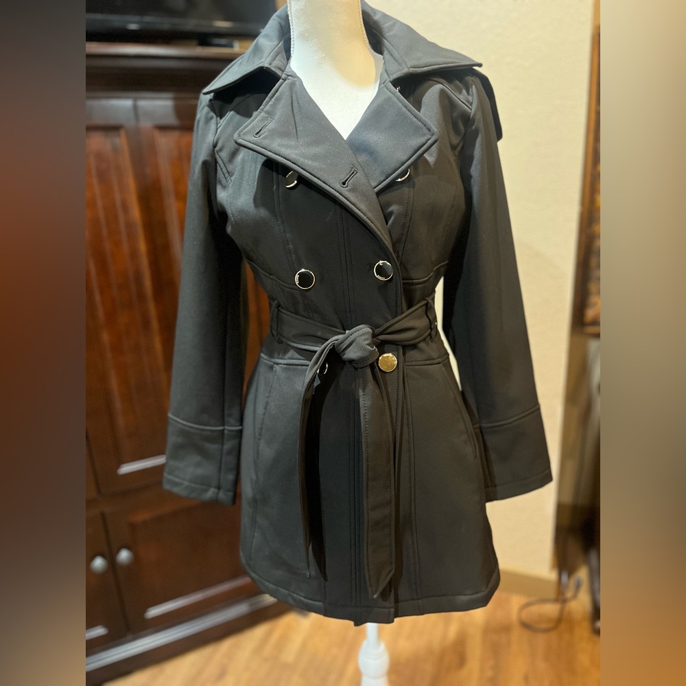 Women’s Guess Black Double Breasted TrenchCoat